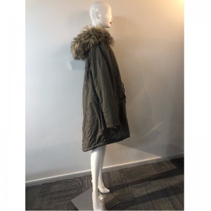 LADIES 'DARK-GRAY PADDED COAT RLWPC0071