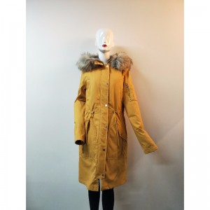 LADIES 'COELLOW LONGLINE COAT RLWPC0091