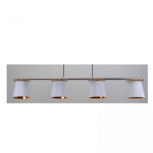 mặt dây đèn với bóng vải, màu trắng bên trong vàng