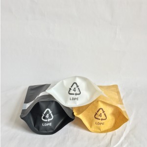 Rào chắn cao PET / PE có thể tái chế túi dây kéo để đóng gói thực phẩm có cửa sổ