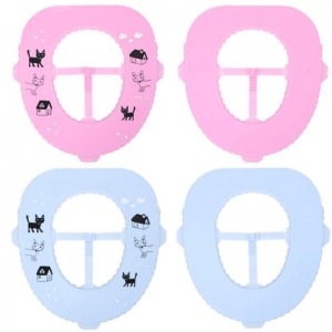 Mới silicone kháng khuẩn nhà vệ sinh pad nhà vệ sinh không thấm nước dễ dàng làm sạch du lịch nhà vệ sinh di động vòng ghế