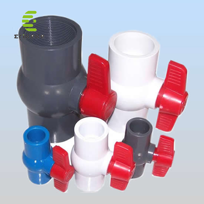Các van bi PVC nhỏ gọn bằng tay cho nước uống