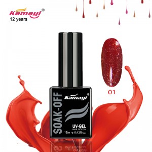 Kamayi OEM tùy chỉnh 12ml Gel gel đánh bóng màu ngọc trai loạt uv led gel đánh bóng móng tay lâu dài cho bán buôn