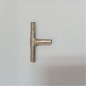 Brass vòi Barb Tee 3 chiều kết nối vòi bia