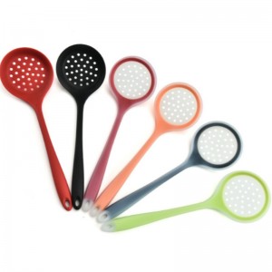 Silicone nhiệt độ cao rò rỉ bộ lọc muỗng cống hedge súp slagscoop muỗng cung cấp bếp