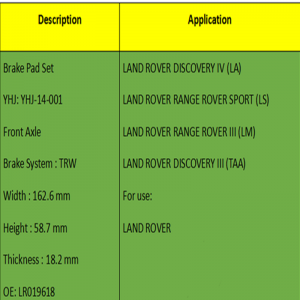 Má phanh (OE: LR019618)