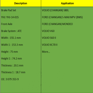 Má phanh (OE: 3 079 353-9)