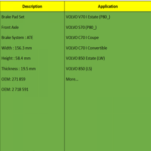Má phanh (OE: 271 859, OE: 2 718 591)
