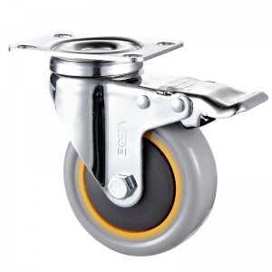 Nhiệm vụ trung bình - Vỏ mạ Chrome với bánh xe TPE màu cam