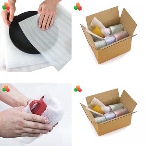 Vật liệu bảo vệ tùy chỉnh để đóng gói tấm cuộn xốp EPE mở rộng chống sốc mềm cho bao bì vận chuyển
