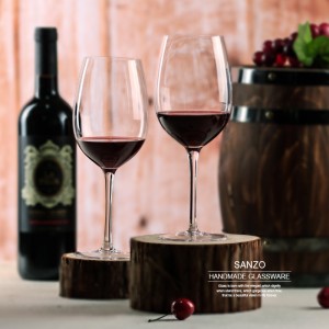 SANZO Acrylic nổi Rượu thủy tinh Hand Hand Glassless Cup Cup Frosted Letter Decal Handblown