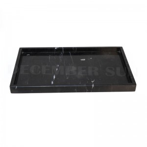 Khay đá cẩm thạch hình chữ nhật màu đen chất lượng cao