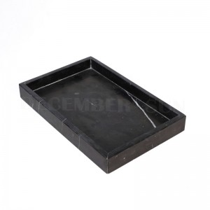 Khay đá cẩm thạch hình chữ nhật màu đen chất lượng cao