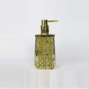 kính trong suốt với các phụ kiện phòng tắm dán decal vàng