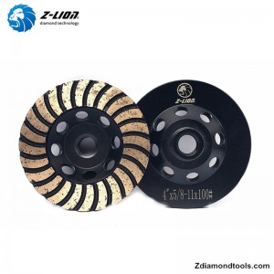 Bánh xe cốc kim cương turbo hai lớp ZL-17 cho đá granit