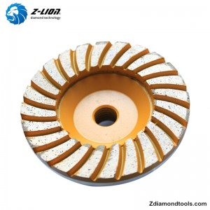 Bánh xe cốc kim cương ZL-21 4 inch cho đá, mài bê tông