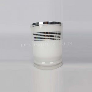 Màu trắng thanh lịch với bộ kính phòng tắm màu bạc