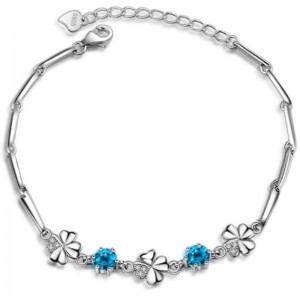 Saphire phụ nữ vòng tay khối zirconia bangle