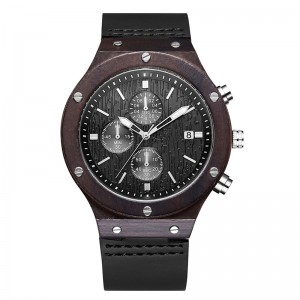 Đồng hồ đeo tay nam bằng gỗ Vintage Quartz