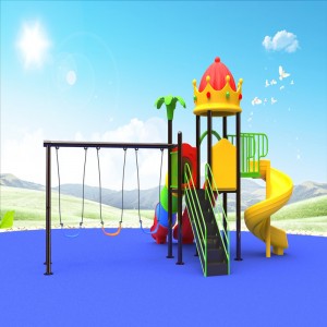 ngoài trời mái nhà chơi thiết bị sân chơi với trẻ em trò chơi trượt cho trẻ em