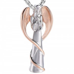 Mặt dây hỏa táng mặt dây chuyền thiên thần vòng cổ urn mặt dây chuyền bạc sterling sterling