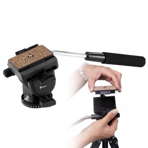 Kingjoy VT-1500 Chân máy ảnh có thể điều chỉnh Chân máy quay Chân đế với đầu lỏng có thể tháo rời Kéo đầu nghiêng