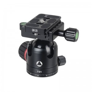 Kingjoy Bán chạy nhất Góc chụp thấp Khóa 4 phần Chân máy bằng nhôm với Đầu bóng trung tâm trọng lực thấp