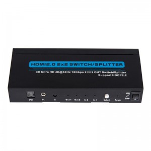 V2.0 HDMI 2x2 Switch \/ Splitter Hỗ trợ 3D Ultra HD 4Kx2K @ 60Hz HDCP2.2