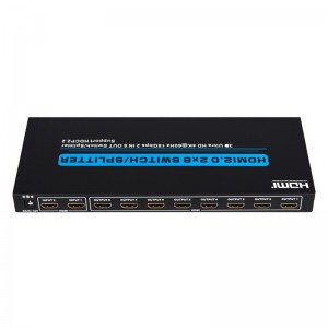 V2.0 HDMI 2x8 Switch \/ Splitter Hỗ trợ 3D Ultra HD 4Kx2K @ 60Hz HDCP2.2