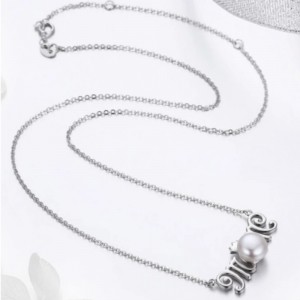 Vòng cổ ghi nhớ cho mặt dây chuyền ngọc trai mẹ 925 sterling bạc vòng cổ