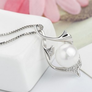 Mặt dây chuyền ngọc trai nàng tiên cá cho nữ 14 k vàng 925 sterling bạc