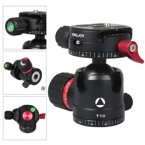 Đầu bóng có cấu hình thấp Kingjoy T10 với tấm phát hành nhanh toàn cảnh