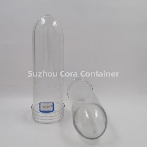 55mm 161g Kích thước cổ 64mm Plasitc Pet Preform cho nước giải khát dầu
