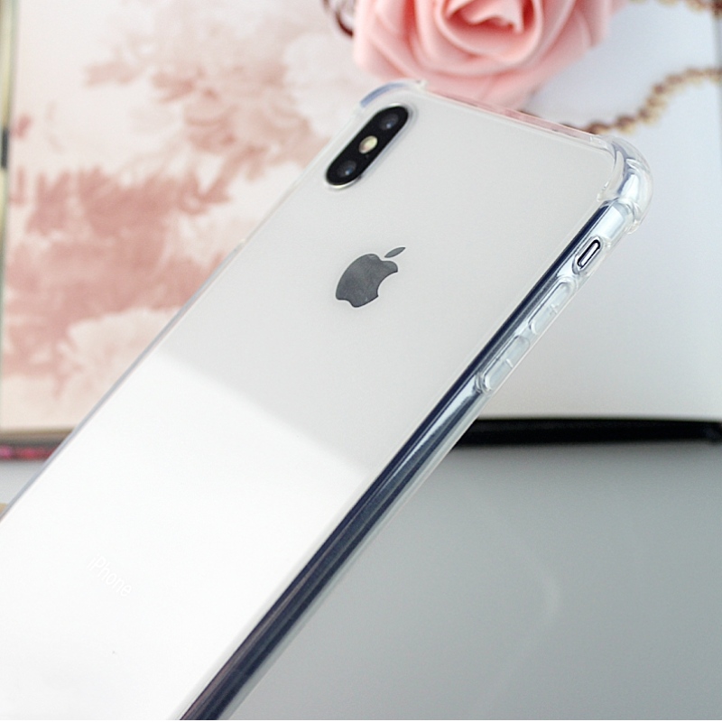 Ốp lưng điện thoại TPU + PC iPhone XS Max rất rõ ràng với các góc chống va đập