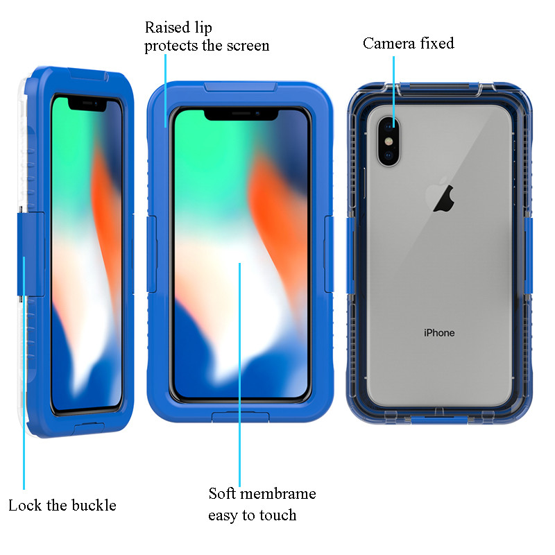 Ốp lưng điện thoại chống nước iphone XS Max ốp lưng di động chống nước ốp lưng (Blue)