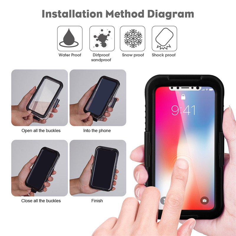 Ốp lưng chống nước iphone XS vỏ chống nước Ốp lưng iphone chống sốc giá rẻ (Đen)