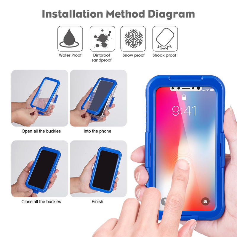 Hộp điện thoại IP68, phòng chống nước tuyệt nhất cho hợp chất lượng sông sông duy nhất của IPhone XS () Blue)