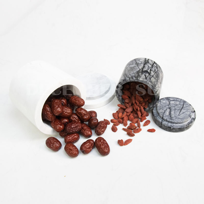 Bình đá cẩm thạch có nắp đồ dùng nhà bếp