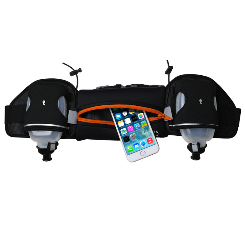 Fanny Pack với người giữ chai nước Running Dog đi bộ đường dài túi eo cho nam giới