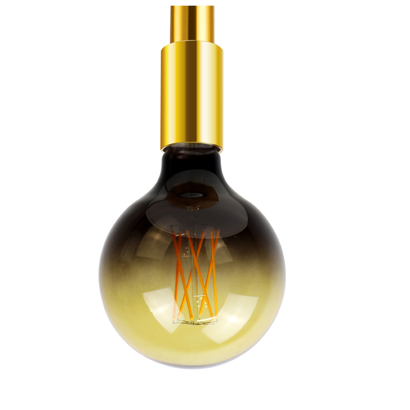 G125 Dark Amber bóng 200 lum hình dạng thiết kế mới led đèn lồng dây tóc mềm