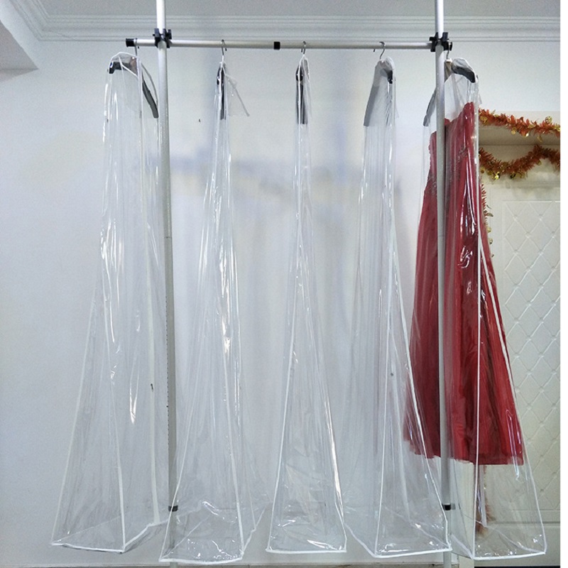 SGW06 Clear PVC Long Wedding Shaw Cover Wedding Dress May Bag