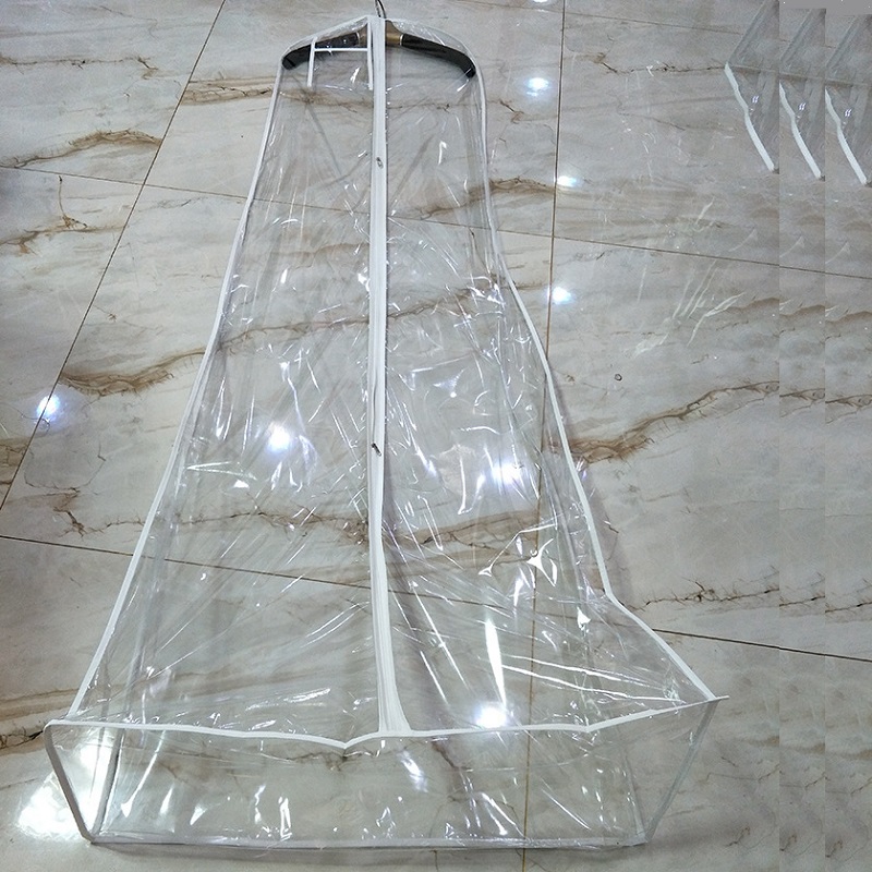 SGW06 Clear PVC Long Wedding Shaw Cover Wedding Dress May Bag