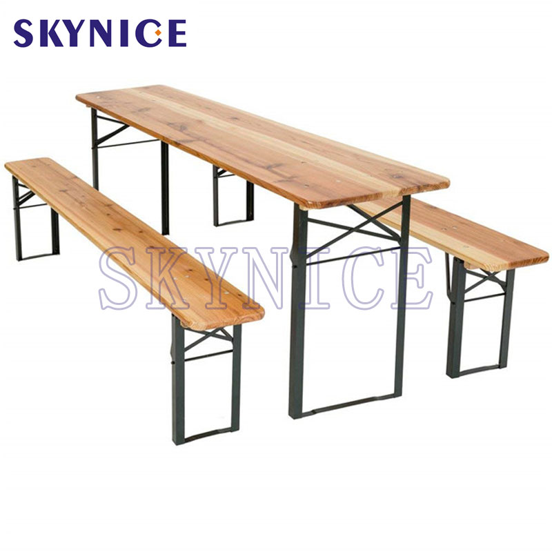 Vườn bia ngoài trời Bộ 1 bàn và 2 băng ghế