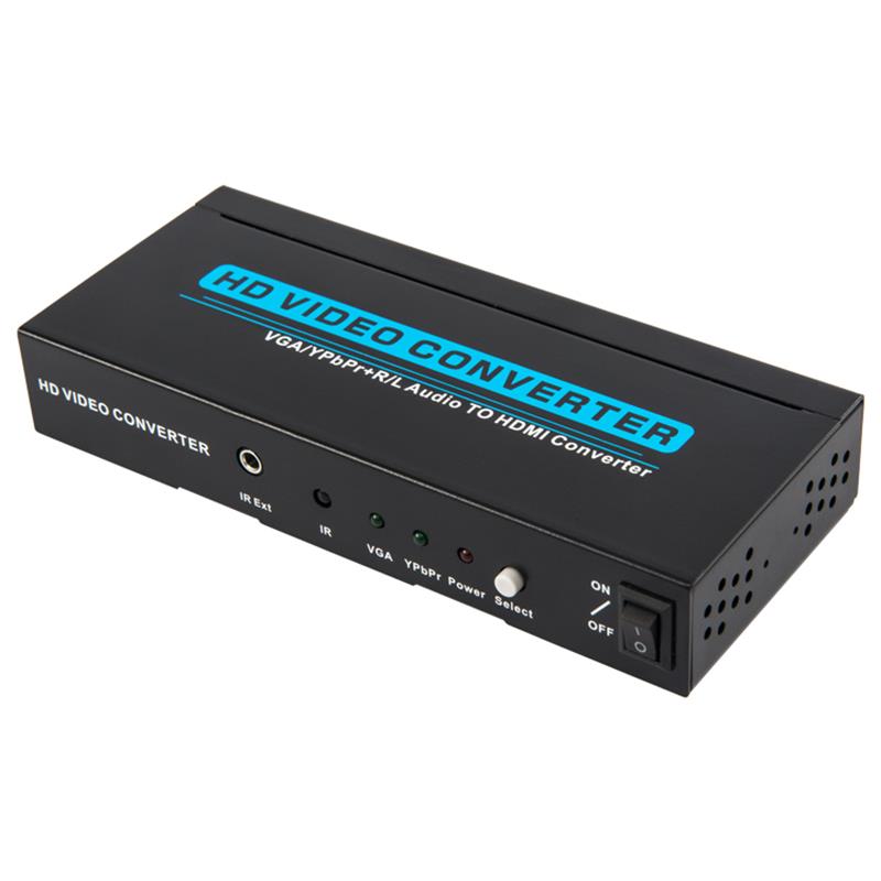 VGA \/ YPbPr + R \/ L Audio sang HDMI Converter 1080P