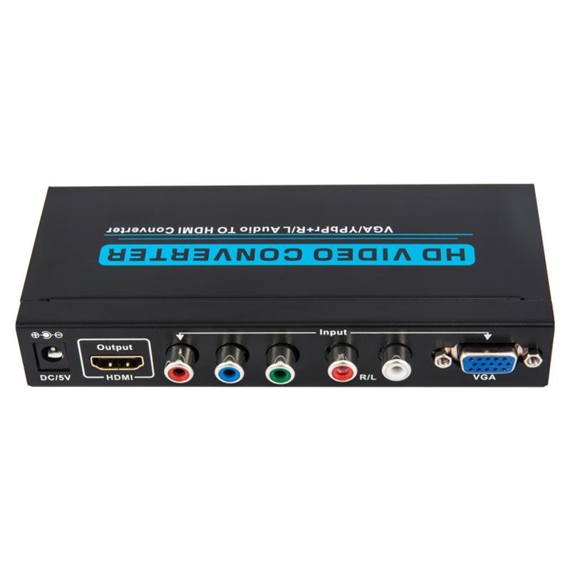 VGA \/ YPbPr + R \/ L Audio sang HDMI Converter 1080P