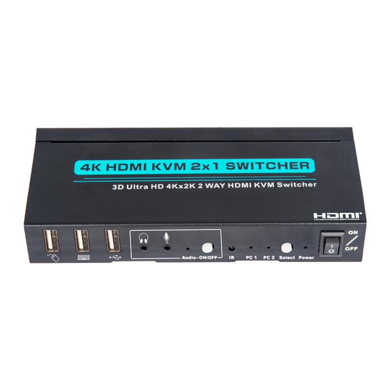 V1.4 HDMI KVM 2x1 Switch Hỗ trợ 3D Ultra HD 4Kx2K/30Hz