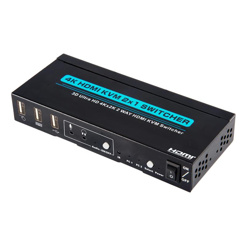 V1.4 HDMI KVM 2x1 Switch Hỗ trợ 3D Ultra HD 4Kx2K/30Hz