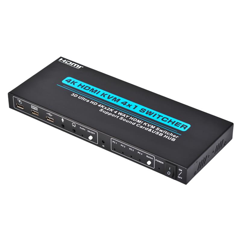 V1.4 HDMI KVM 4x1 Switch Hỗ trợ 3D Ultra HD 4Kx2K/30Hz