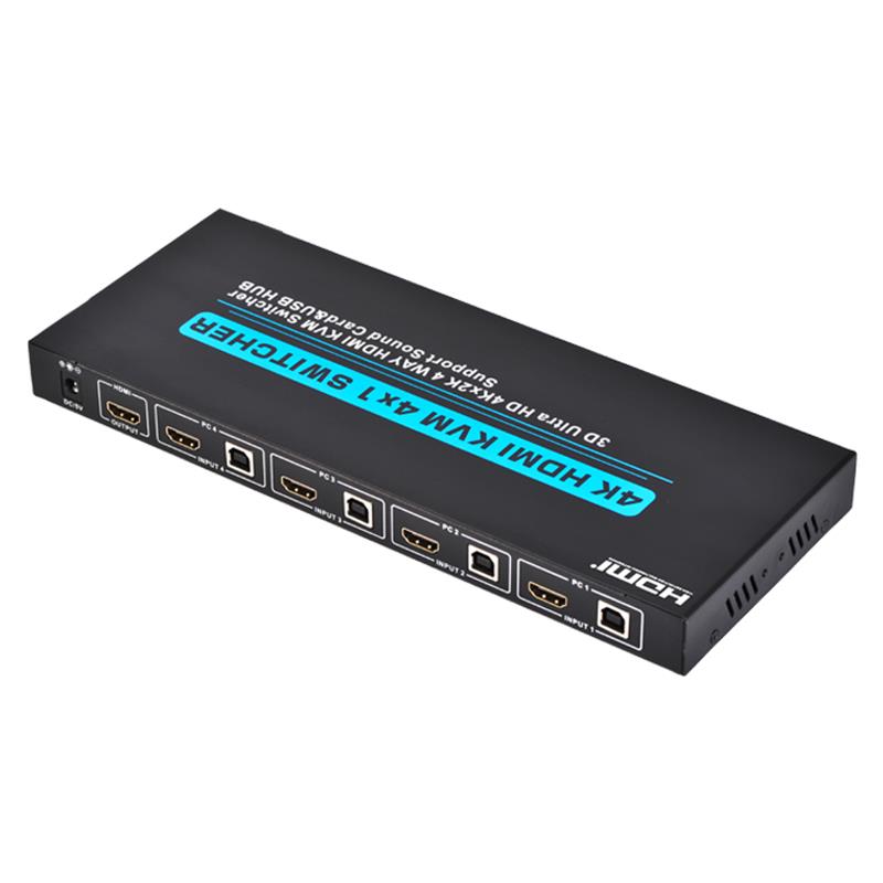 V1.4 HDMI KVM 4x1 Switch Hỗ trợ 3D Ultra HD 4Kx2K/30Hz