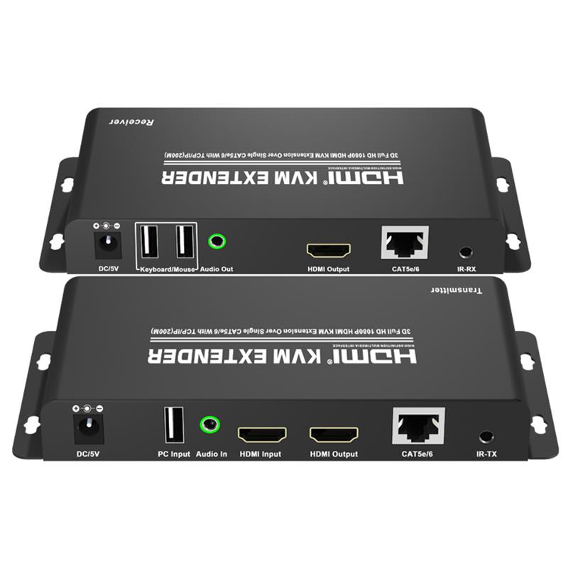 Bộ mở rộng HDMI KVM 200m trên CAT5e đơn \/ 6 Có hỗ trợ TCP \/ IP Full HD 1080P